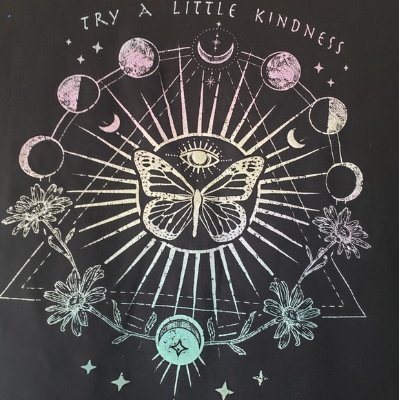 Black ⚫ Moon Stars Crop Top - Picture 8 of 14